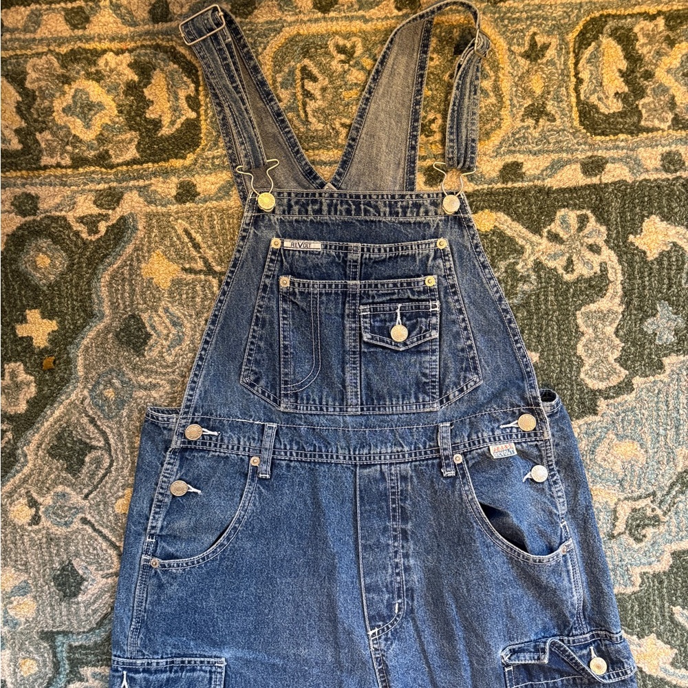 Revolt Jeans Women's Blue Denim Overalls